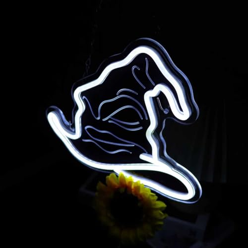 Wizard Hat Neon Sign LED Wall Decor Halloween Party Gift