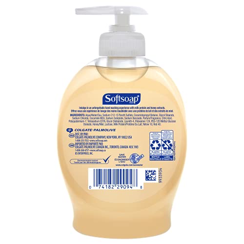 Moisturizing Liquid Hand Soap with Milk & Honey - Softsoap, 7.5 Fl Oz, Pack of 6