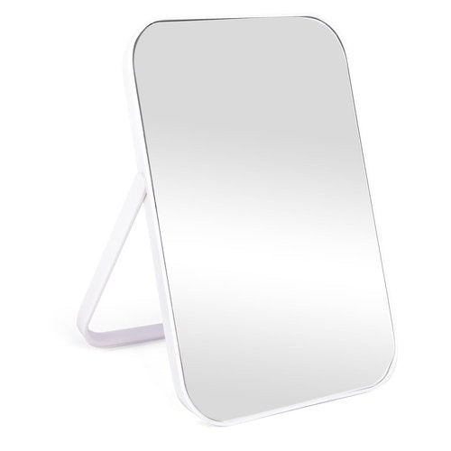 Tetnsk Makeup Mirror, 8 Inch Portable Vanity Mirror with 180°Adjustable Stand for Vanity Makeup Home Salon Travel Use, White