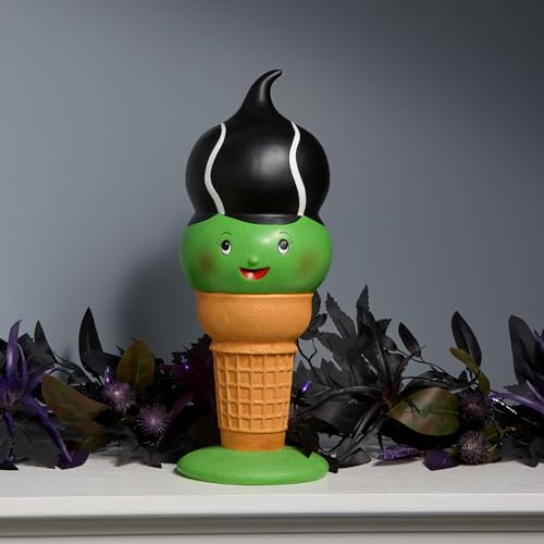 Halloween Frankenstein I-Scream Cone Tabletop Decoration - Orange, 14 Inch