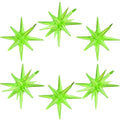 Dazzle Fluorescent Green Spiky Star Balloons - 6 Pack Explosion Party Decor
