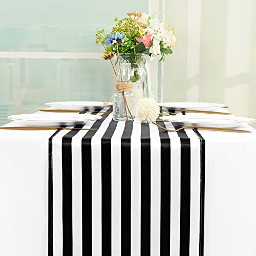 15 Pack Black and White Striped Table Runner - 12 x 72 Inch - Variation of THIS Listing