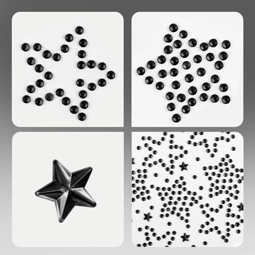 Star Face Gems and Rhinestones Set - 6 Sheets Body & Face Stickers for Makeup & Festivals
