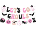 Halloween Party Banner Let’s Go Ghouls Glitter Decor for Bachelorette & Events
