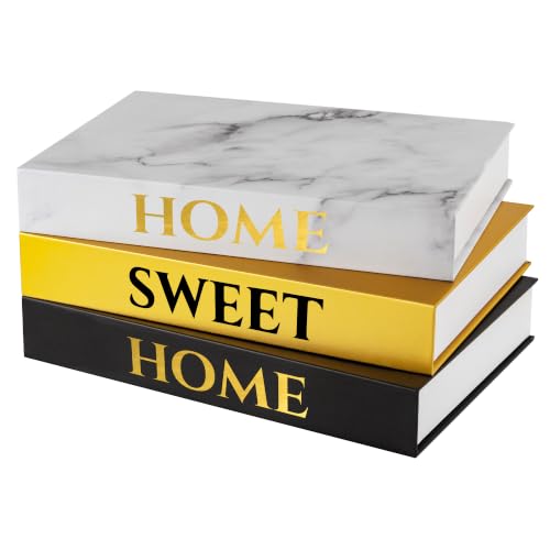 Decorative Faux Books Set of 3 HOME SWEET HOME Home Decor Coffee Table Centerpiece