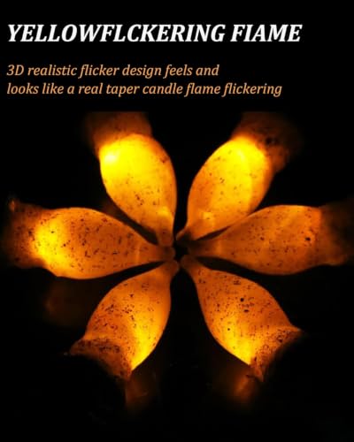 6.5-Inch Real Wax Hand Dipped Primitive Candles with Timer & Drip Effect