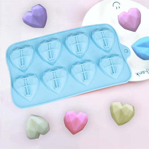 Heart-Shaped Silicone Chocolate Molds Set for Candies, Cakes, Resin Crafts