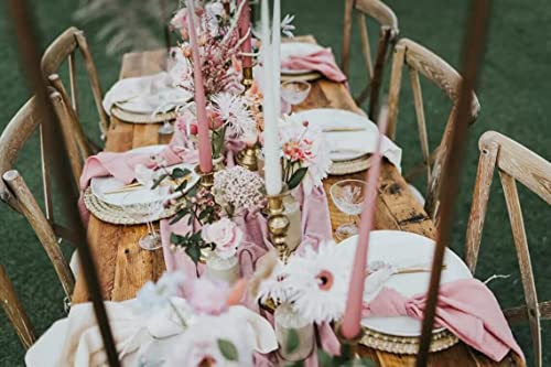 Velvet Table Runner 10ft Wedding Reception Decor Dusty Rose 20x120in - Blush Pink & Mauve Variation