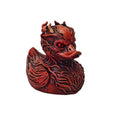 Halloween Horror Devil Duck Figurine - Creepy Red Resin Desktop Decor - 8.5cm