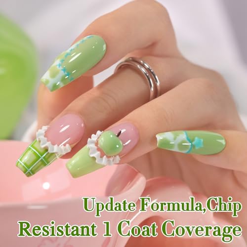 Gel Nail Polish 15ML - Sheer Stone Green, Same Color, Soak Off, Salon & DIY