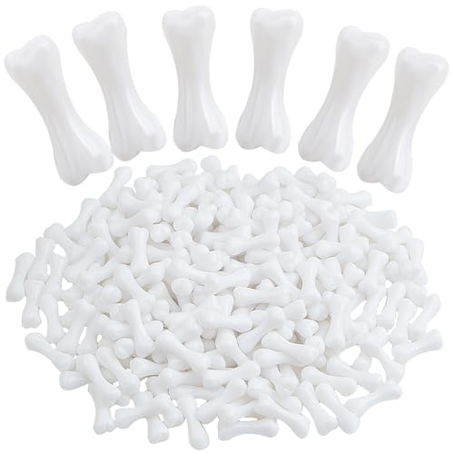Mini Plastic Skeleton Bones Set - 200 White Halloween Craft Props