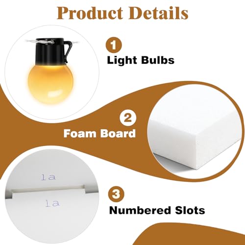 3FT Light Up Number 0 - Large DIY Foamboard Sign for Party Decorations