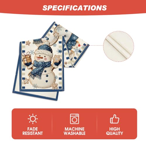 Snowman Gift Table Runner 13x60 Inch Winter Home Decor Blue Variation of THIS Listing