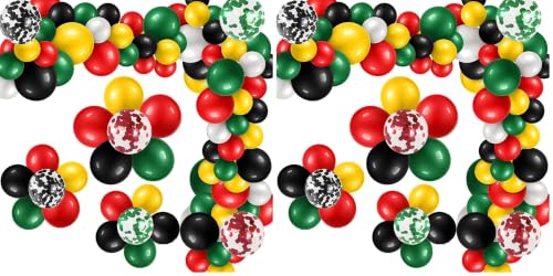 Balloon Garland Arch Kit 111 pcs Black Red Green Yellow Party Decor 12,10,5 Inch Varieties