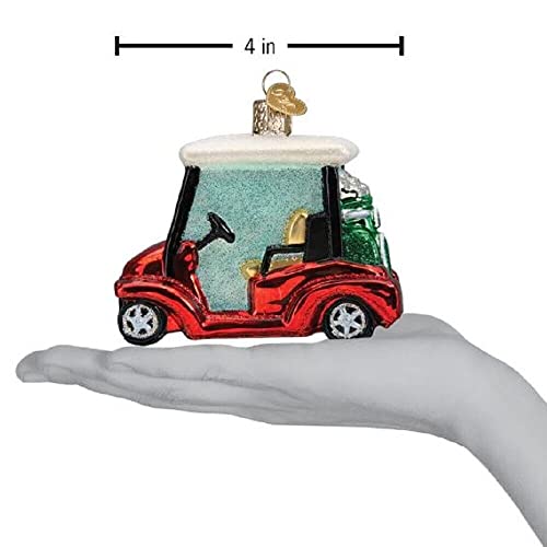 Golf Cart Christmas Ornament - Handcrafted Glass Holiday Decoration