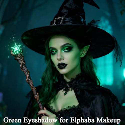 Green Eyeshadow Stick for St Patrick's Day - Metallic Glitter Eye & Face Makeup - 2 Pack - Forest Green, Bright Shimmer, Multi-Use