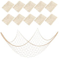10 Pieces Fish Net Decor 39.4x78.7 Inch Decorative Fishing Nets for Home & Party