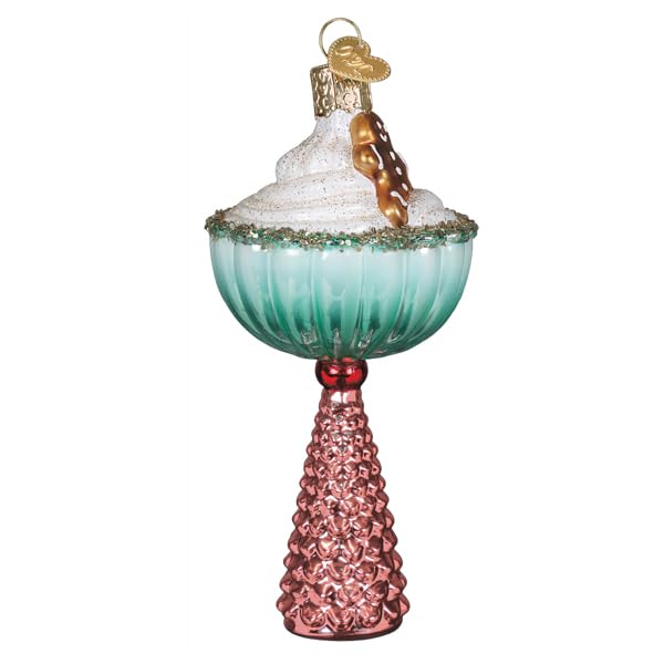 Gingerbread Glam Cocktail Glass Ornament - Handcrafted Holiday Tree Decoration