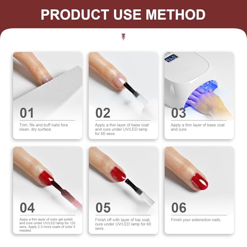 Black 15ML Gel Nail Polish - Same Color Soak Off Gel for Manicure & DIY