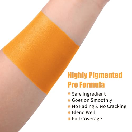 Orange Face & Body Paint Stick for Halloween and Cosplay - Pumpkin Special Effects - Drawdart
