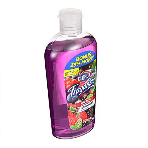 Clorox Fraganzia Liquid Hand Soap Wild Berries 10 Fl Oz - Bonus Size with Flip Cap