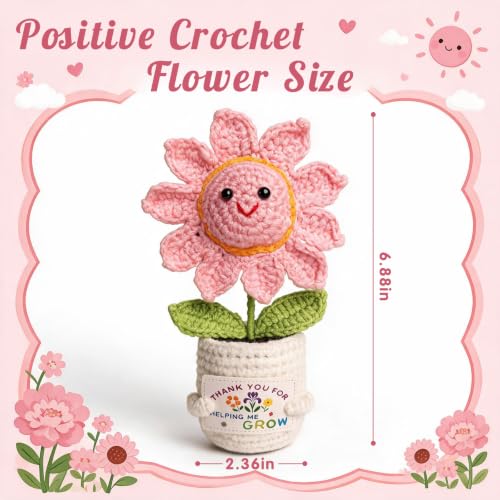 Handmade Crochet Sunflower Gift for Teachers - Positive Keepsake Decor