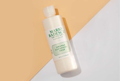 Mario Badescu Orange Cleansing Soap - AHA-Enriched Cream Face Cleanser | Oil-Free Exfoliant for Combination & Dry Skin