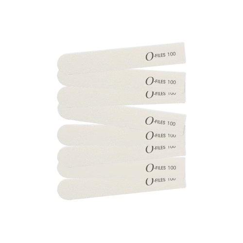 ForPro Professional Collection O-Files Replaceable File System, White, 100 Grit, Manicure Nail File Refills, 3.9” L x .6“ W, 50-Count