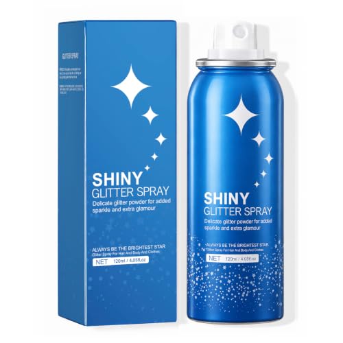 Body Glitter Spray - Long-Lasting Stage & Party Makeup, 4.05 fl oz, Blue