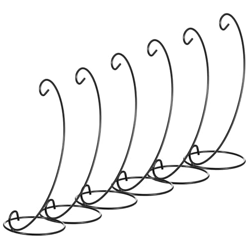 Heavy-Duty 13-Inch Ornament Display Stands for Art, Glass, Witch Balls - 6 Pack
