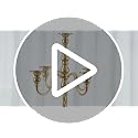 Tall Gold Candle Holders Set of 2 - 34 Inch Floor Candle Stands for Weddings & Holidays