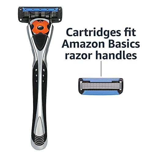 Men's 5-Blade Razor with Lubrication & Beard Trimmer - Hypoallergenic, Pivoting Head
