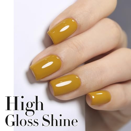 Double Rhythm 15ML Gel Polish - Sage Yellow, Same Color, Soak Off, Long-Lasting Manicure