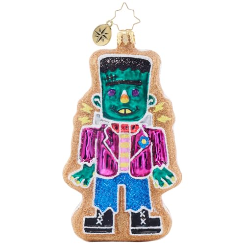 Christopher Radko Hand-Crafted European Glass Halloween Christmas Tree Ornament - Freaky Frankencookie Variation