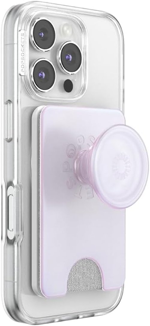 PopSockets Kick-Out Wallet for MagSafe - Adjustable Kickstand & Magnetic Stand, Opalescent White