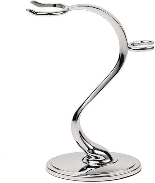 Taconic Shave Super Safety Razors Deluxe Razor & Brush Stand – Heavyweight Chrome Double Edge Safety Razor Holder, Classic Wet Shaving Organizer