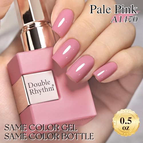 Pale Pink Gel Nail Polish 15ML - Same Color, Soak Off, Long-Lasting Manicure