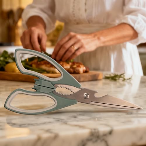 Large Bat and Cat Shaped Kitchen Scissors - Ergonomic Handles for Vegetables & Meat Cutting