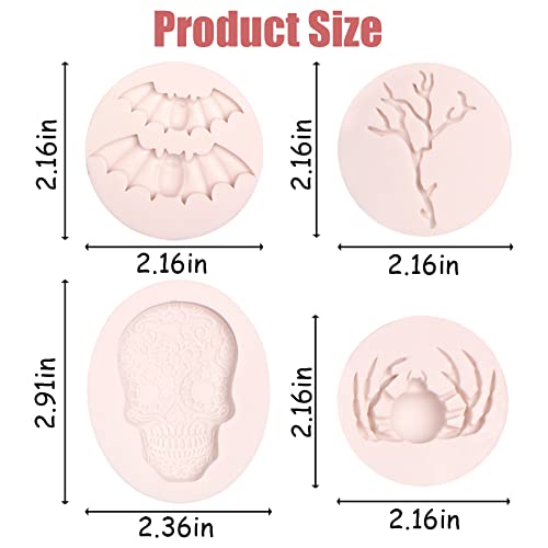 Halloween Silicone Mold Set for Cake Decorations and Crafts - 6 Pcs