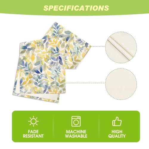 Summer Watercolor Table Runner 13x72 Inch Blue - Seasonal Kitchen Decor