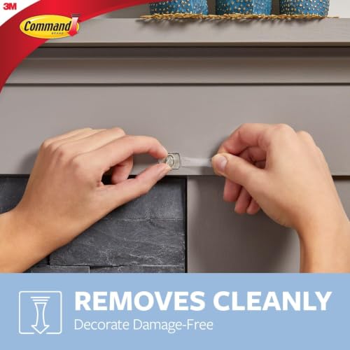 40 Pack Command Decorating Clips with Adhesive Strips for Damage-Free Wall Hanging - Clear, Small Wall Clips for Lights & Cables, Variation of THIS listing