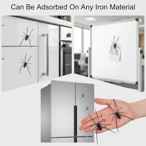 2 Pack Realistic Spider Fridge Magnets Halloween Creepy Decor