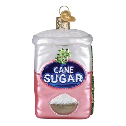 Christmas Glass Ornament Bag of Sugar Hand-Painted Holiday Decoration