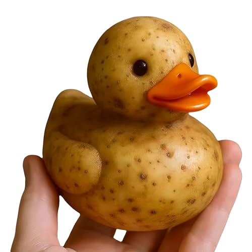 Resin Vegetable Duck Figurine - Whimsical Garden & Home Decor - Potato Variation