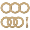 12 Inch Corrugated Cardboard Wreath Rings - 6 Pack for DIY Crafts & Holiday Decor - Variation of 12x12