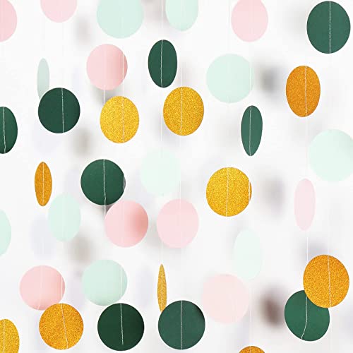 Sage Green & Pink Gold Party Decorations Set - Boho Baby Shower Bridal Wedding