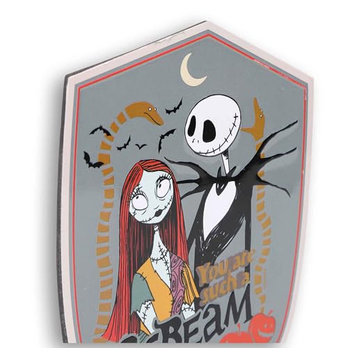 Open Road Brands Nightmare Before Christmas Scream Embossed Metal Magnet - Grey