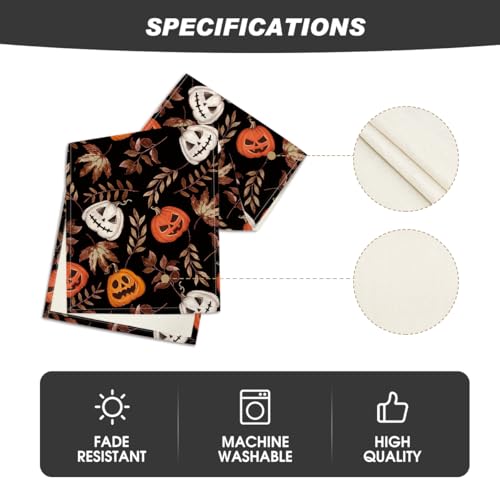 Halloween Table Runner 13 x 90 Inch Black Polyester Party Decor for Home