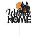 Halloween Ghost Cake Topper with Welcome Home Message - Spooky Party Decoration
