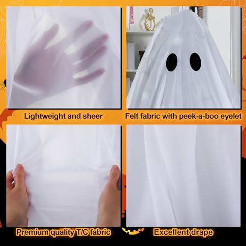 Halloween Ghost Tree Cover 6.23ft x 4.27ft for Christmas & Halloween Decor